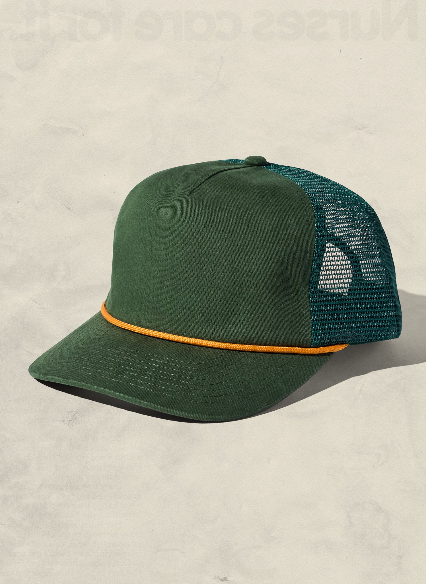 Brushed Cotton Rope Trucker Hat