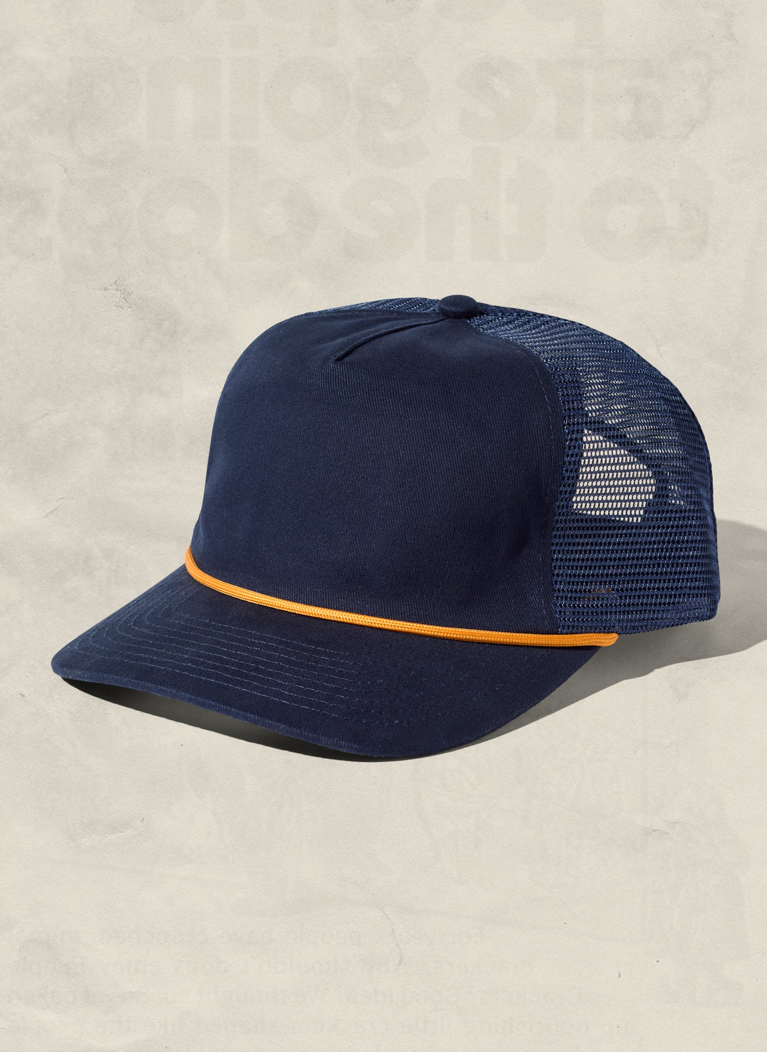 Brushed Cotton Rope Trucker Hat