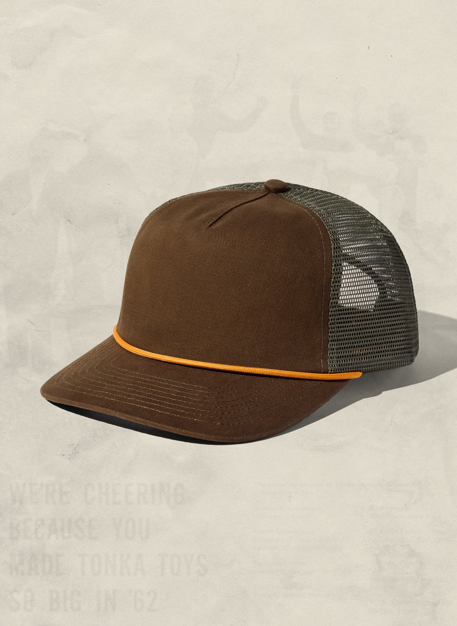 Brushed Cotton Rope Trucker Hat