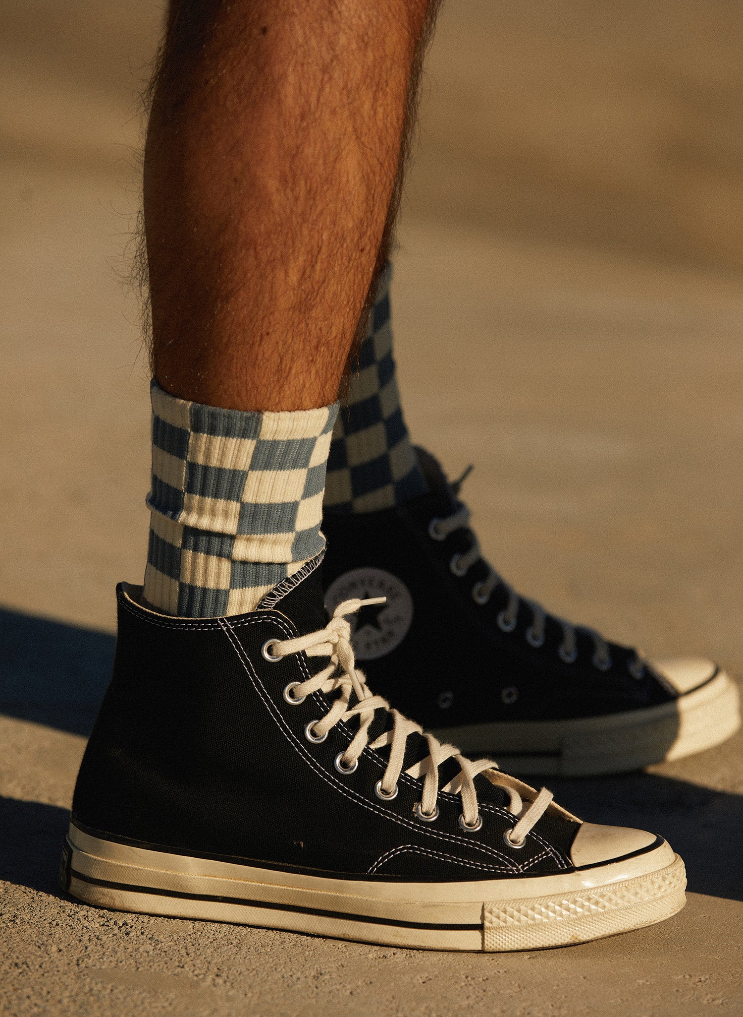 Weld Mfg Comfy Socks - Vintage Retro Checkerboard Socks - Earthy Colored Socks - Wholesale Blank Socks