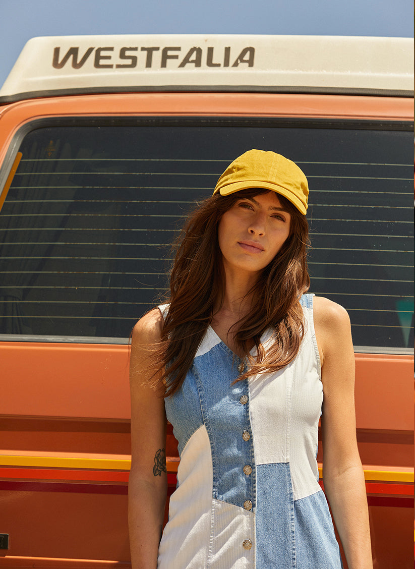 Weld Mfg Vintage Washed Brushed Cotton Unstructured Dad Hat. Comfy Laid Back Hats.