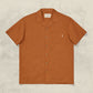 Soft Durable Hemp Organic Cotton Blend Button Up Shirt Unisex by Weld Mfg Earthy Tone Rust Vacation Collared Camp Shirt
