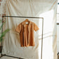 Final Sale Vacation Hemp Button Up Shirt - Rust