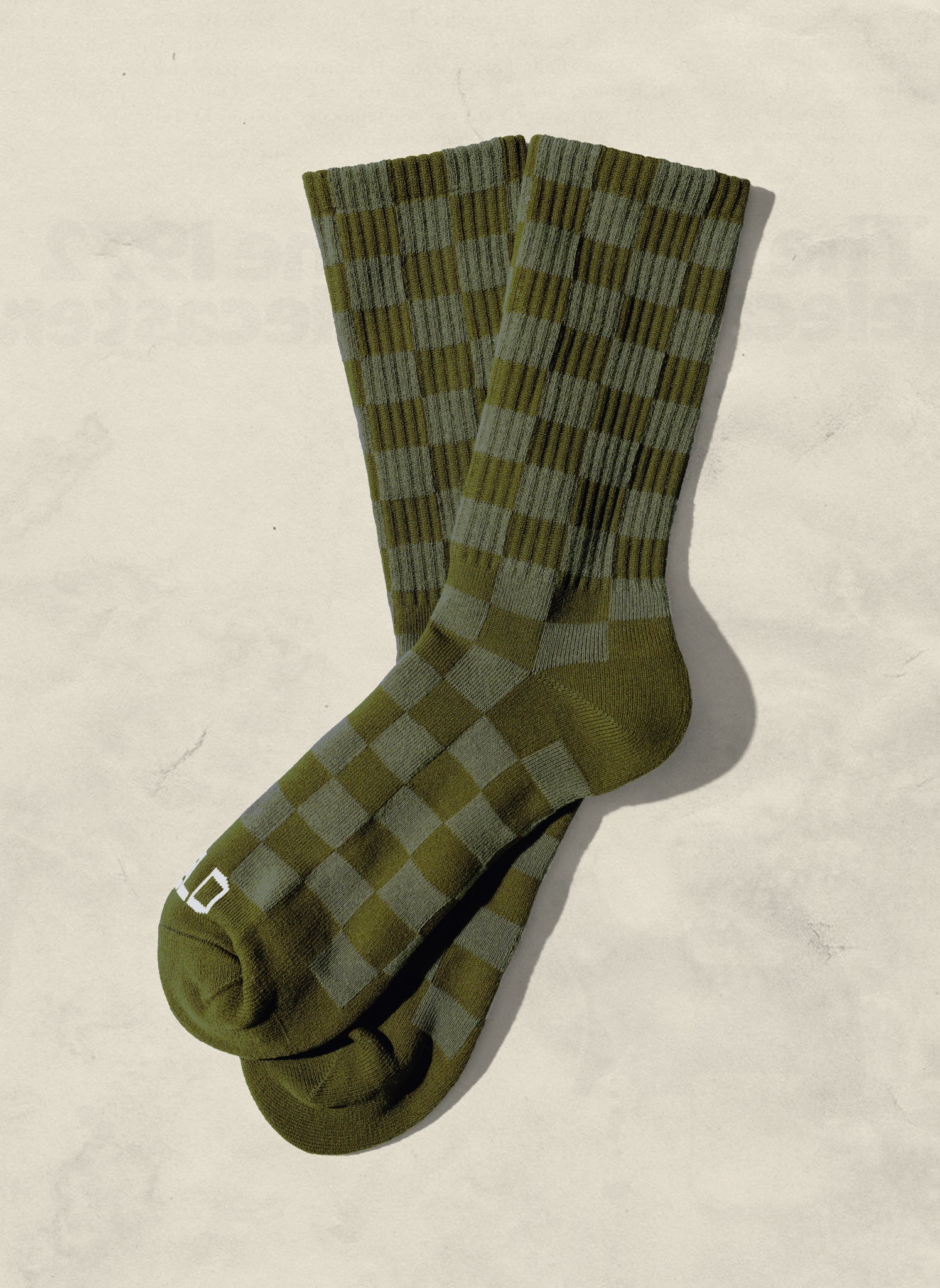 Weld Mfg Tonal Checkerboard Comfy Half Terry Vintage Inspired Crew Socks, Earth Colors, Fun Socks