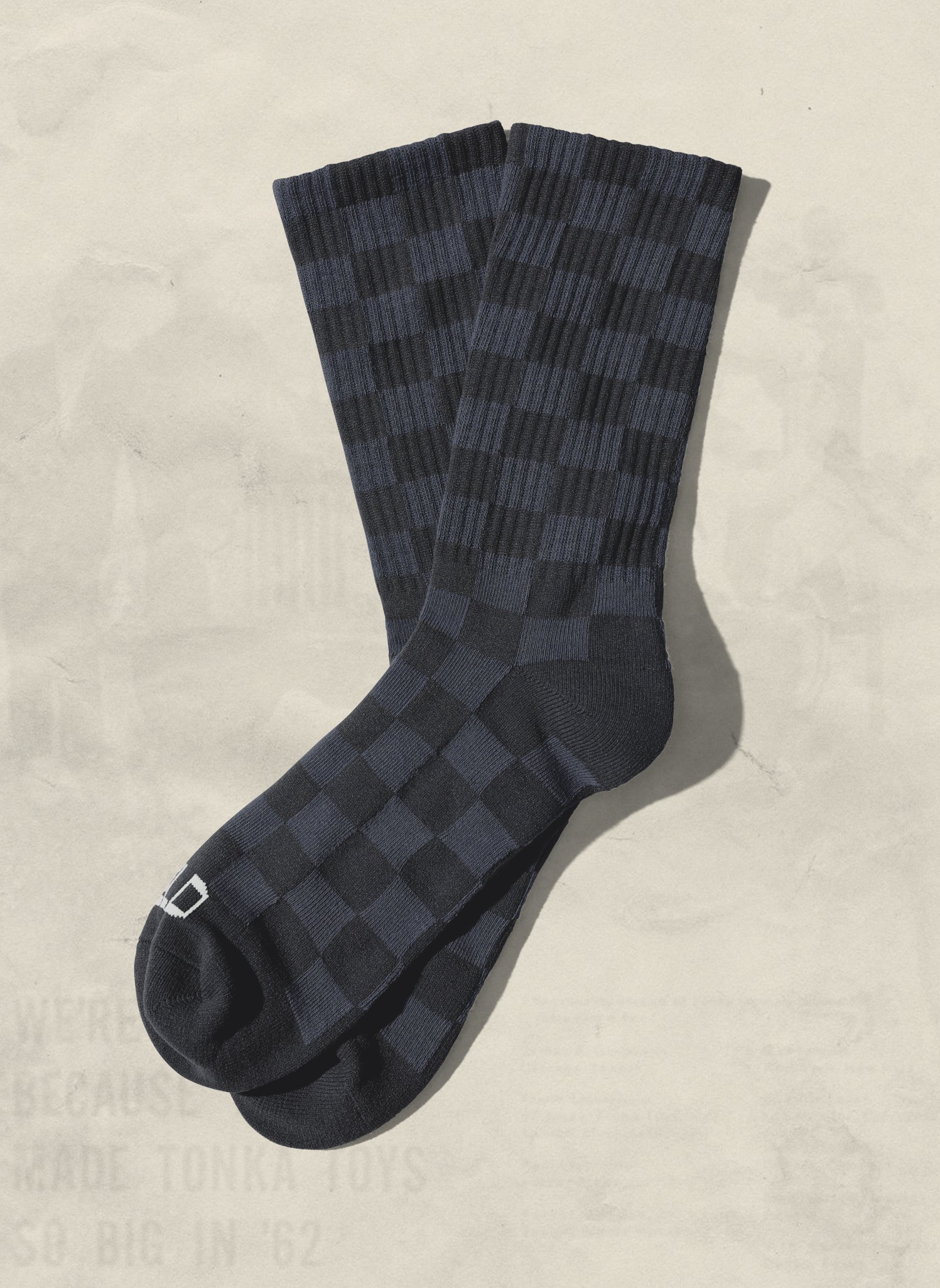 Weld Mfg Tonal Checkerboard Comfy Half Terry Vintage Inspired Crew Socks, Earth Colors, Fun Socks