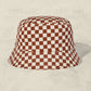 Vintage Style Checkerboard Bucket Hat - High Quality Wholesale Blank Hats for Creative Brands and Companies