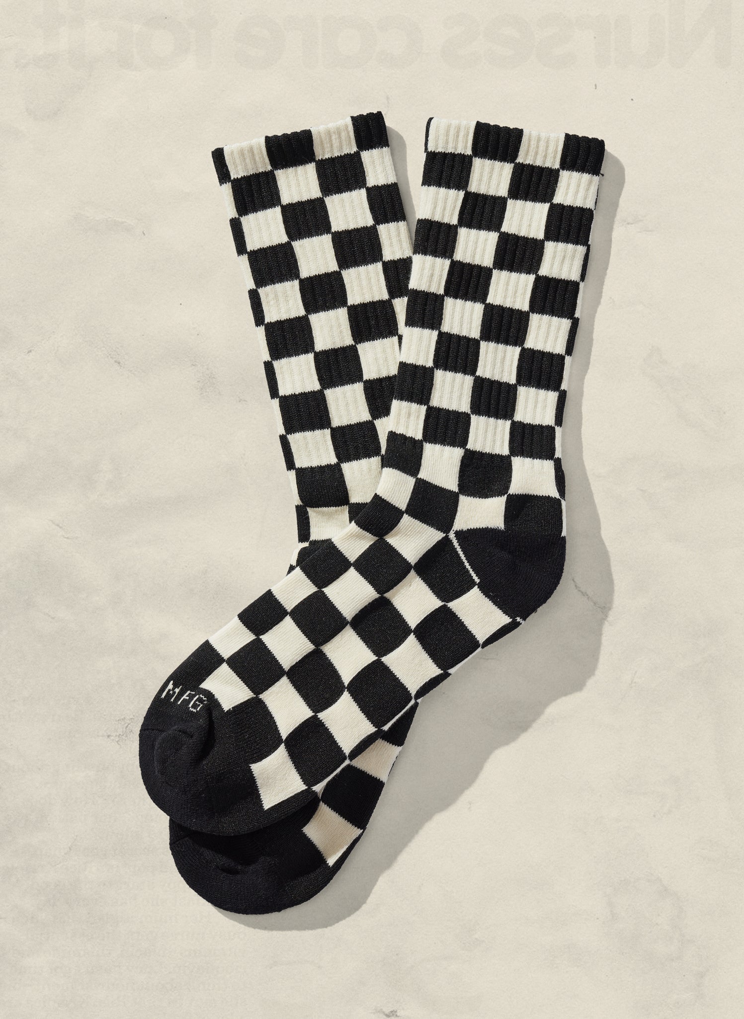 Weld Mfg Comfy Socks - Vintage Retro Checkerboard Socks - Earthy Colored Socks - Wholesale Blank Socks