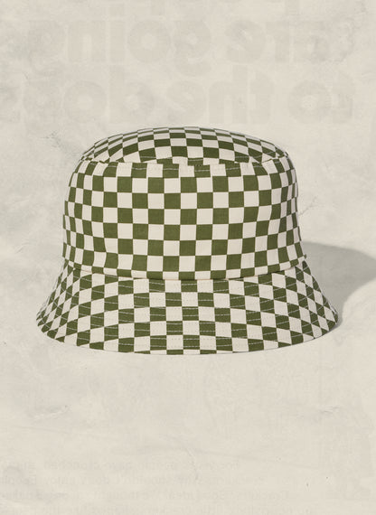 Vintage Style Checkerboard Bucket Hat - High Quality Wholesale Blank Hats for Creative Brands and Companies