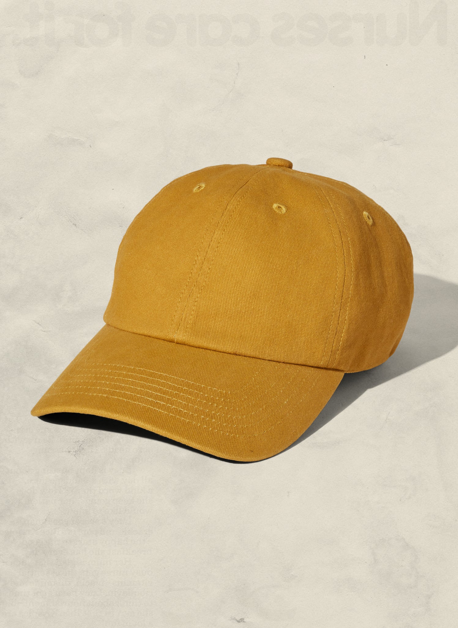 Weld Mfg Vintage Washed Brushed Cotton Unstructured Dad Hat. Comfy Laid Back Hats.