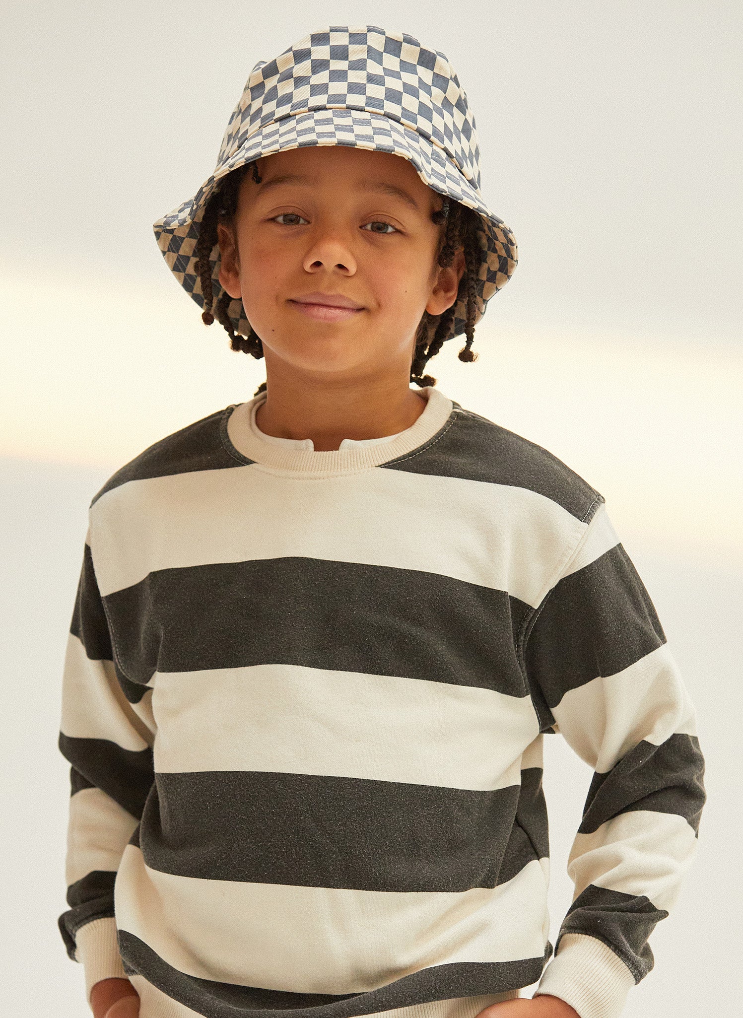 Kids Checkerboard Bucket Hat