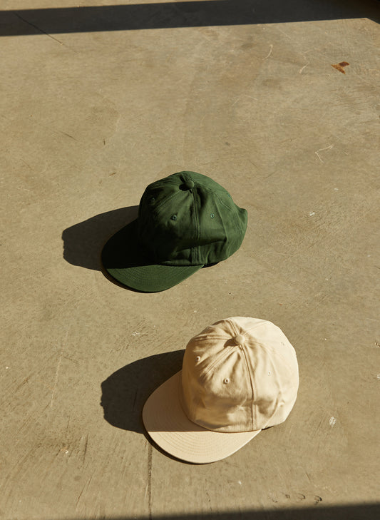 Weld Mfg Field Trip Hat - Unstructured 6 panel brushed cotton twill strapback hat, vintage inspired baseball hat, ecru, eggshell. Best Blank Hats for Screenprinting Embroidery, Best Wholesale Blank Hats