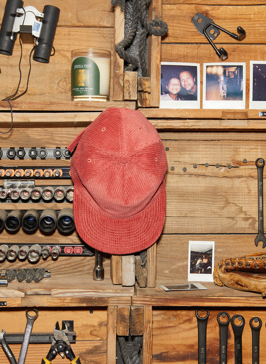 Weld Mfg Field Trip Corduroy Hat - Unstructured 5 panel corduroy strapback hat, vintage inspired baseball hat, best wholesale blank hats, earthy color hats