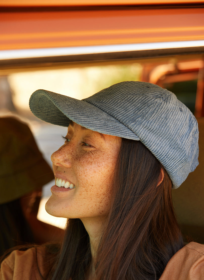 Weld Mfg Vintage Inspired Unstructured Corduroy Dad Hat. Laid back comfy cap. Wholesale Blank Hats for Creative Brands and Companies.