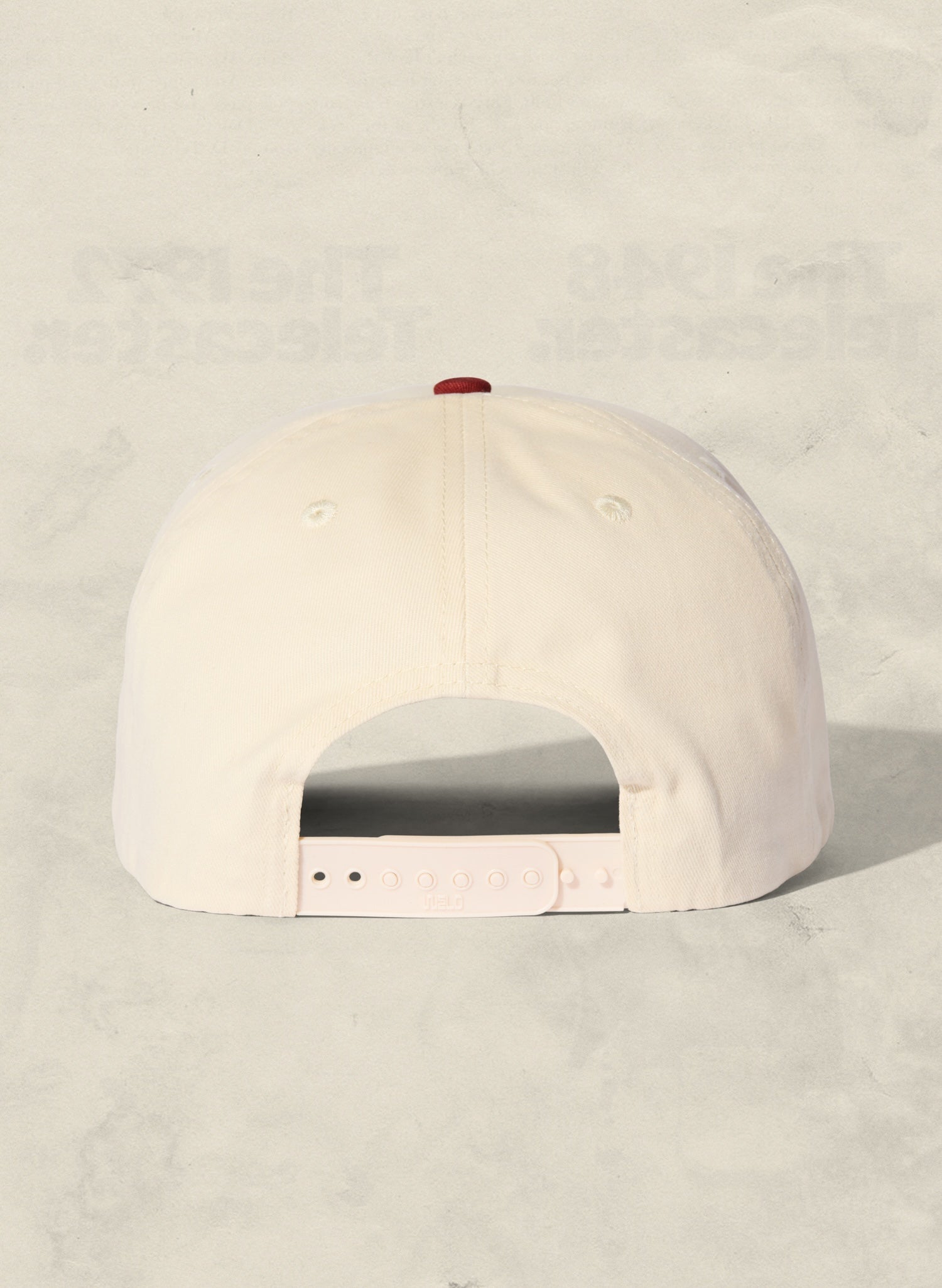 WELD MFG Two-Tone Brushed Cotton Twill Workhorse Snapback Hat with a slightly structured 5-panel crown and contrasting curved brim, Jam