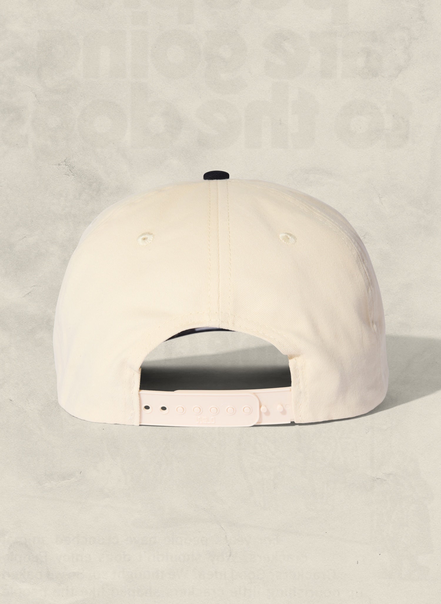 WELD MFG Two-Tone Brushed Cotton Twill Workhorse Snapback Hat with a slightly structured 5-panel crown and contrasting curved brim, Navy