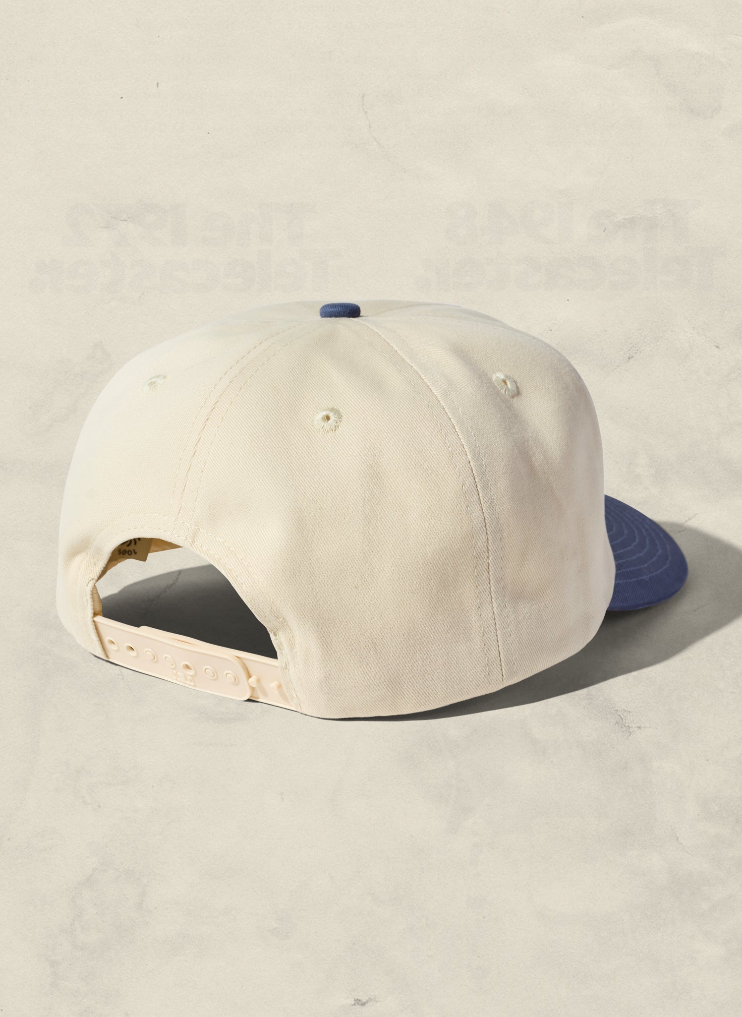  WELD MFG Two-Tone Brushed Cotton Twill Workhorse Snapback Hat with a slightly structured 5-panel crown and contrasting curved brim, Slate Blue