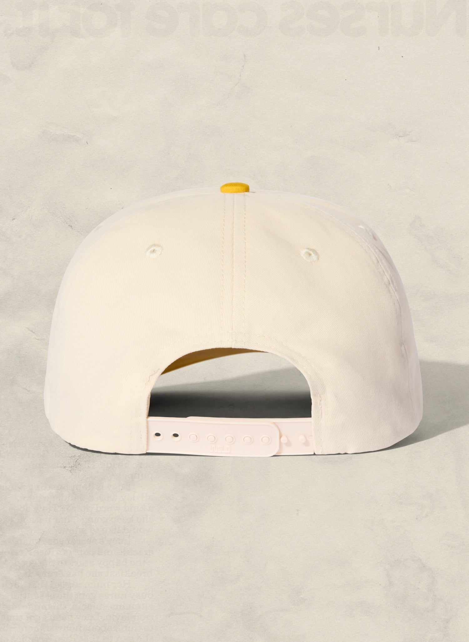 WELD MFG Two-Tone Brushed Cotton Twill Workhorse Snapback Hat with a slightly structured 5-panel crown and contrasting curved brim, Sun