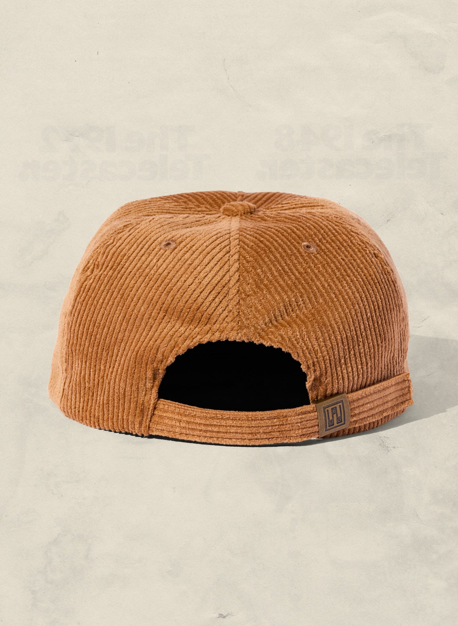 Weld Mfg Field Trip Hat-Unstructured 5 panel corduroy snapback hat, vintage inspired baseball hat, Camel