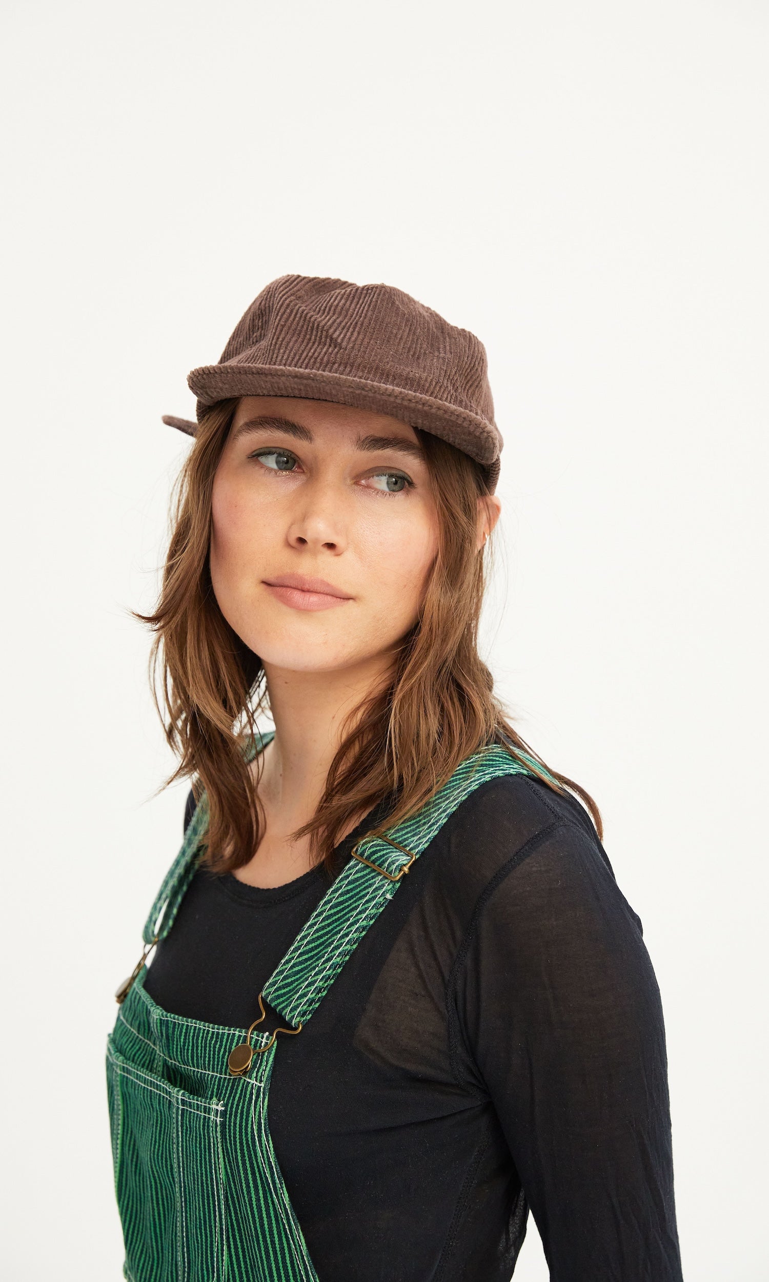 Weld Mfg Field Trip Hat-Unstructured 5 panel corduory snapback hat, vintage inspired baseball hat, Java