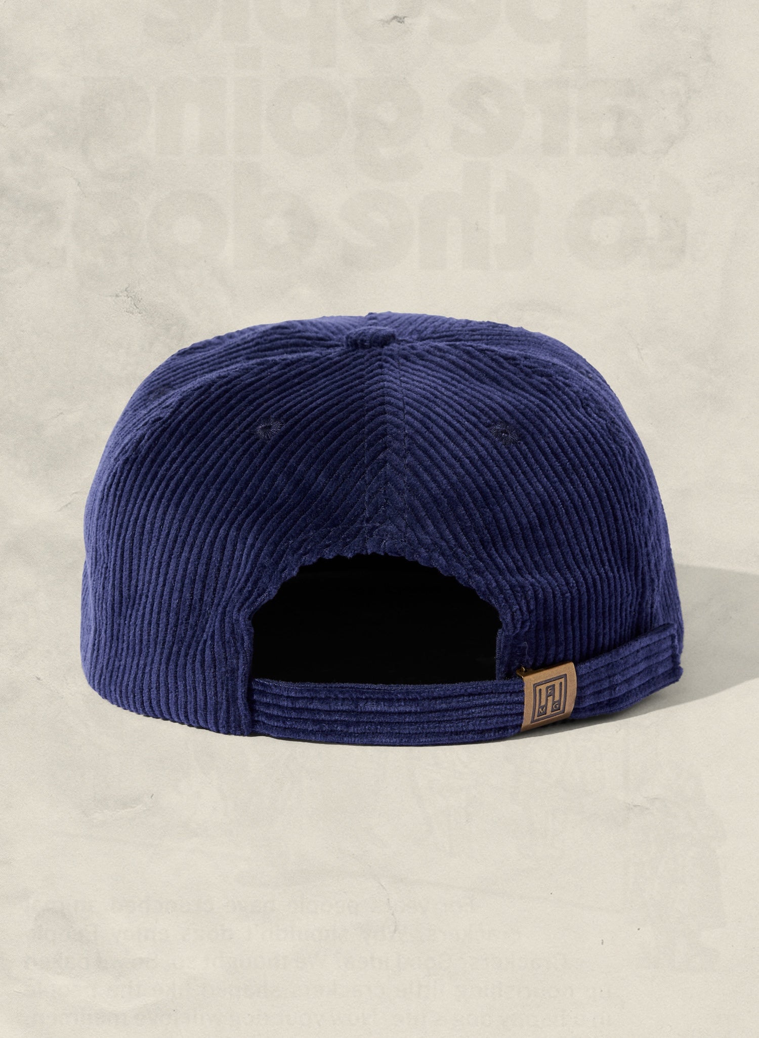 Weld Mfg Field Trip Hat-Unstructured 5 panel corduroy snapback hat, vintage inspired baseball hat, Navy