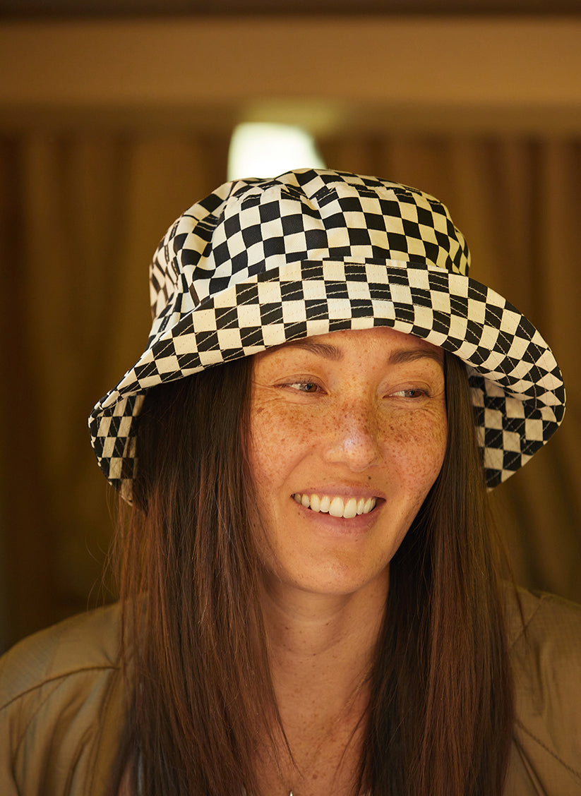 Vintage Style Checkerboard Bucket Hat - High Quality Wholesale Blank Hats for Creative Brands and Companies