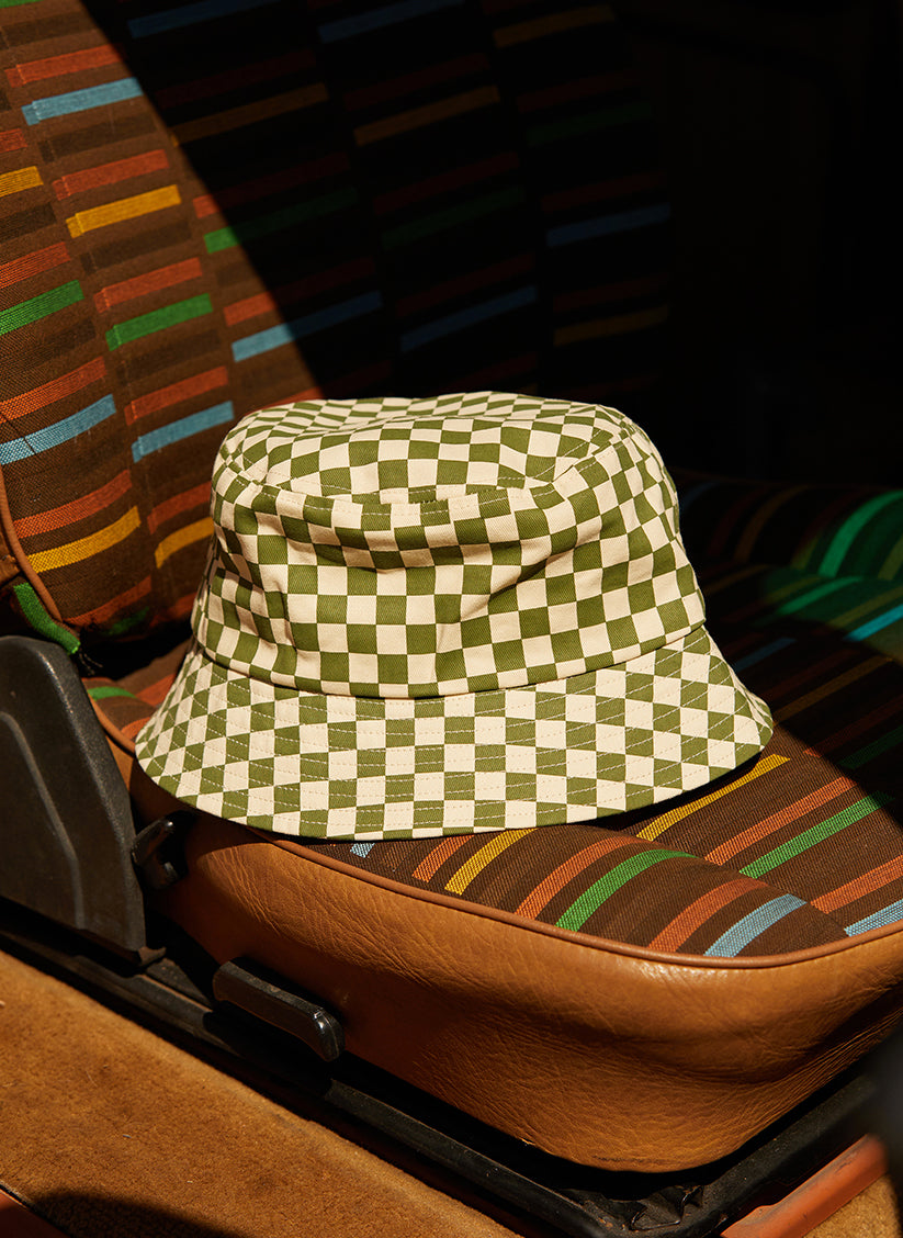 Vintage Style Checkerboard Bucket Hat - High Quality Wholesale Blank Hats for Creative Brands and Companies