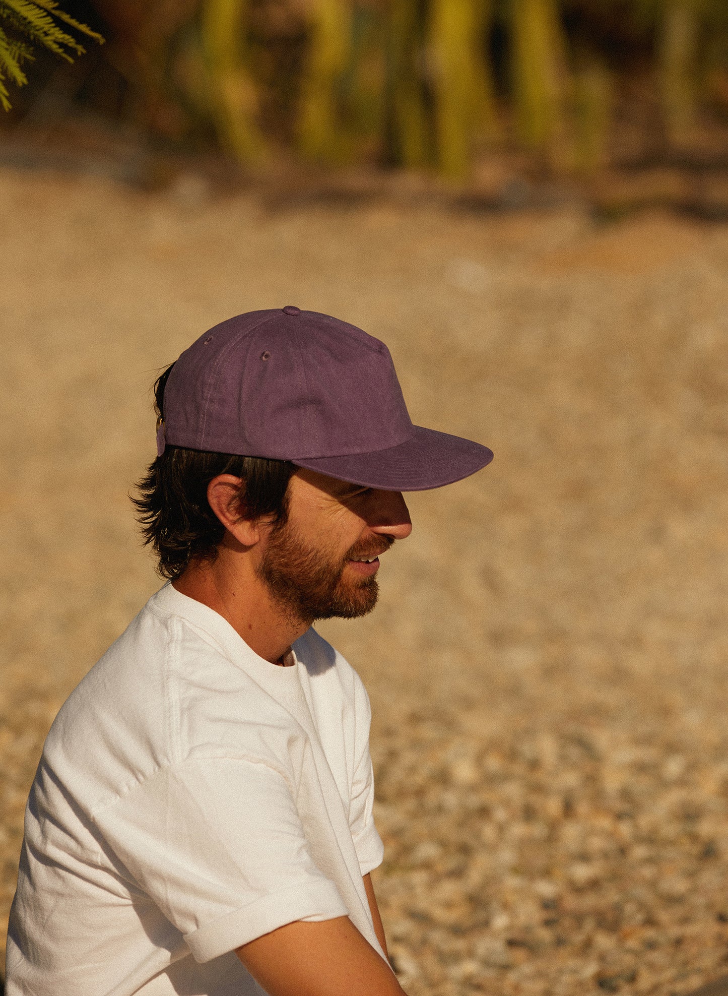 Washed Brushed Cotton Twill Unstructured 5 Panel Field Trip Hat Purple by Weld Mfg