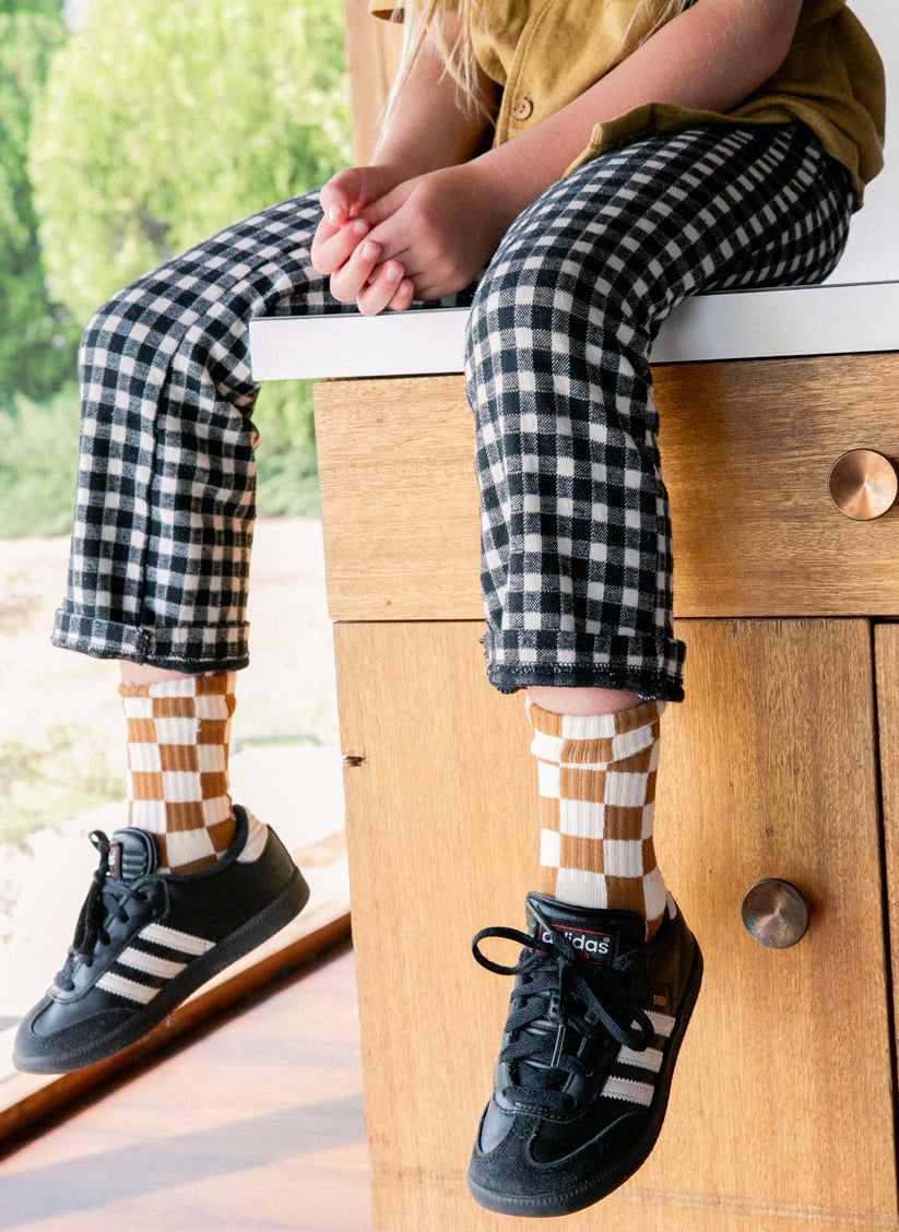 Kids Checkerboard Crew Socks