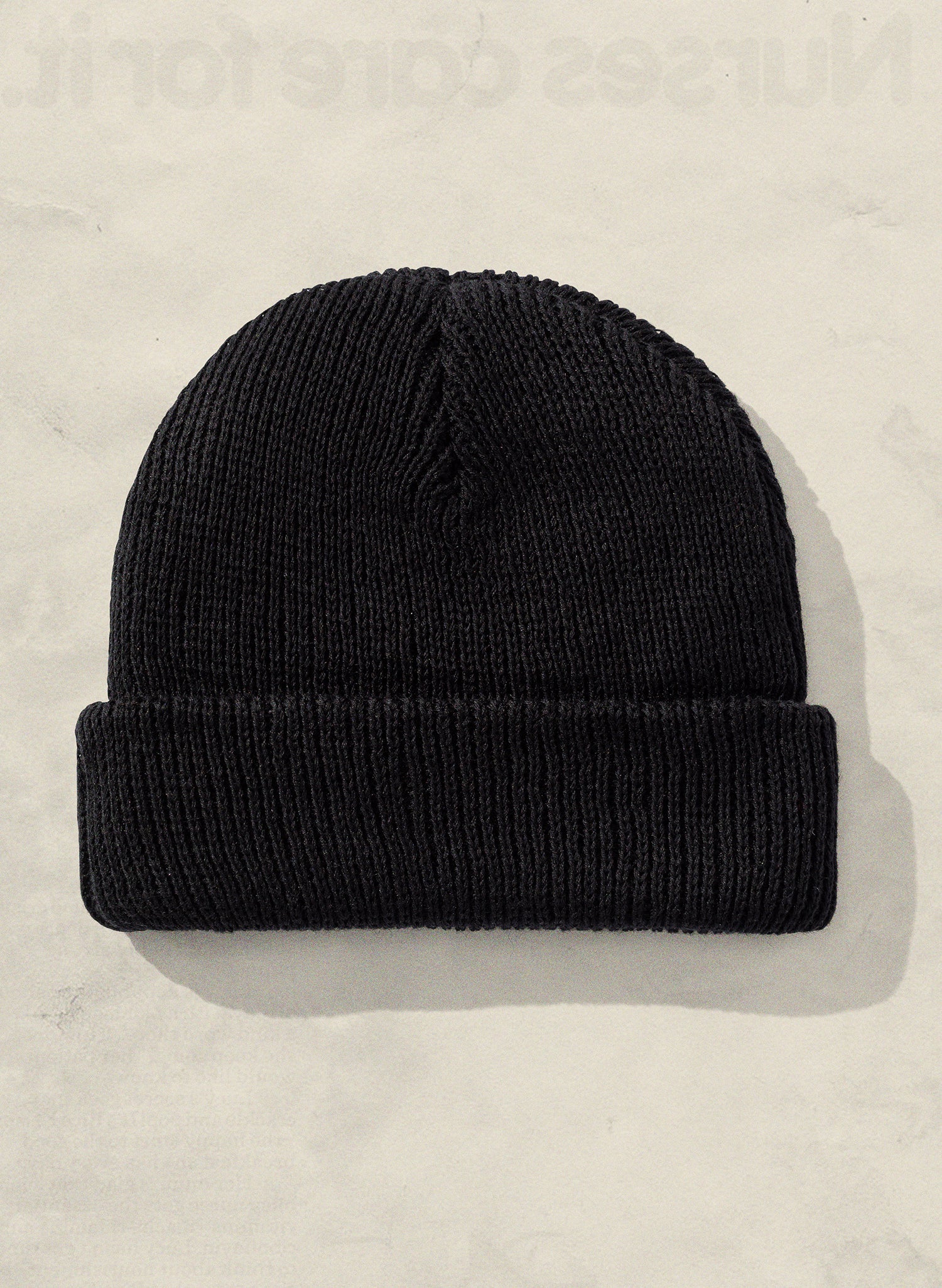 Weld Mfg Hemp Slacker Knit Ribbed Beanie Hat - Vintage Inspired Warm Comfortable Hat - Black