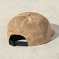 Weld Mfg Nylon Unstructured 5 Panel Vintage Inspired Baseball Strapback Hat - Laid Back Headwear - Cream