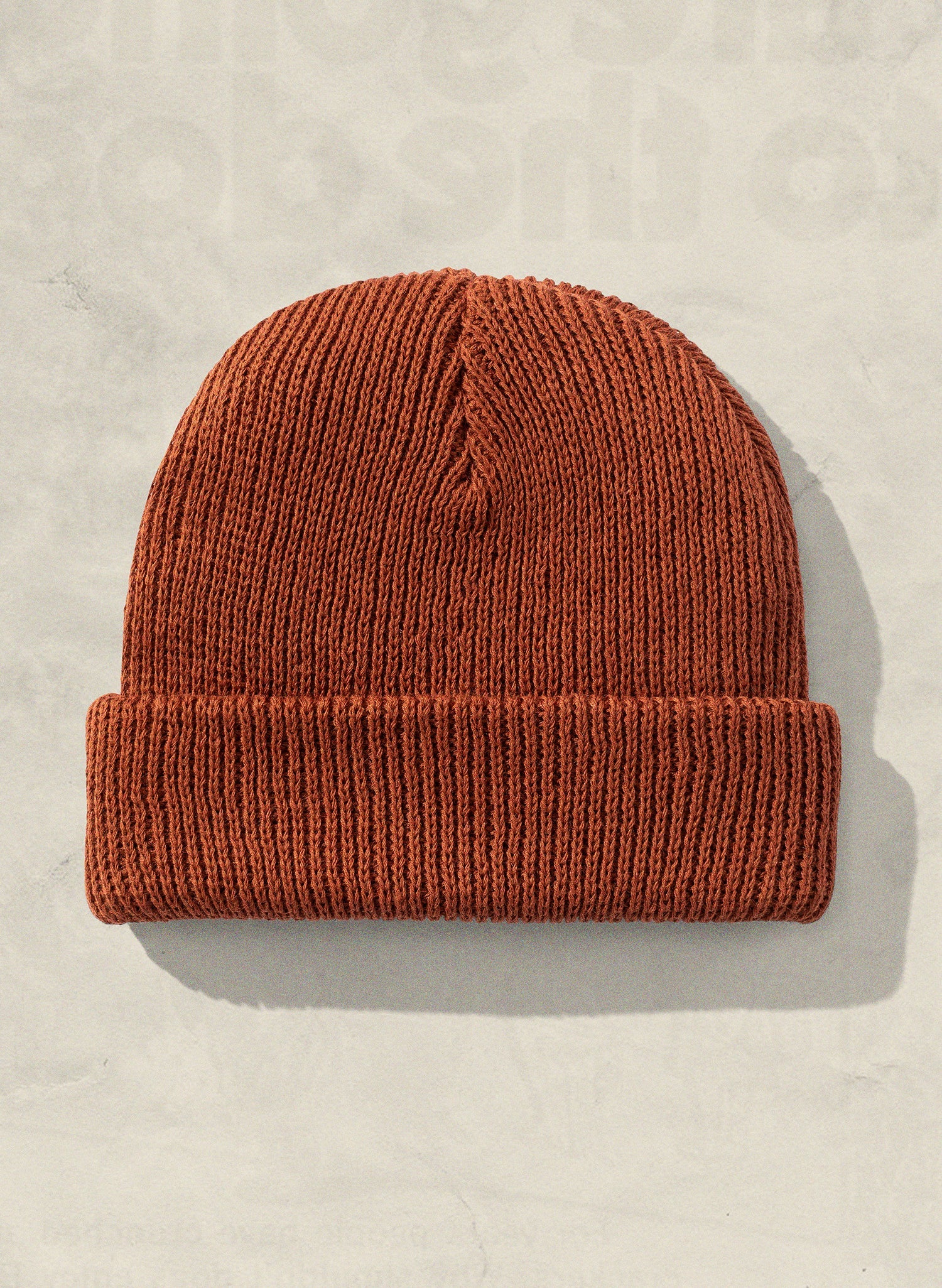 Weld Mfg Hemp Slacker Knit Ribbed Beanie Hat - Vintage Inspired Warm Comfortable Hat - Rust