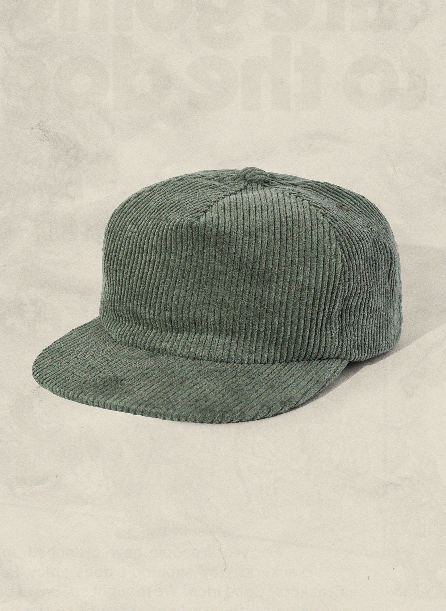 Weld Mfg Field Trip Hat - Unstructured 5 panel corduroy strapback hat, vintage inspired baseball hat, green