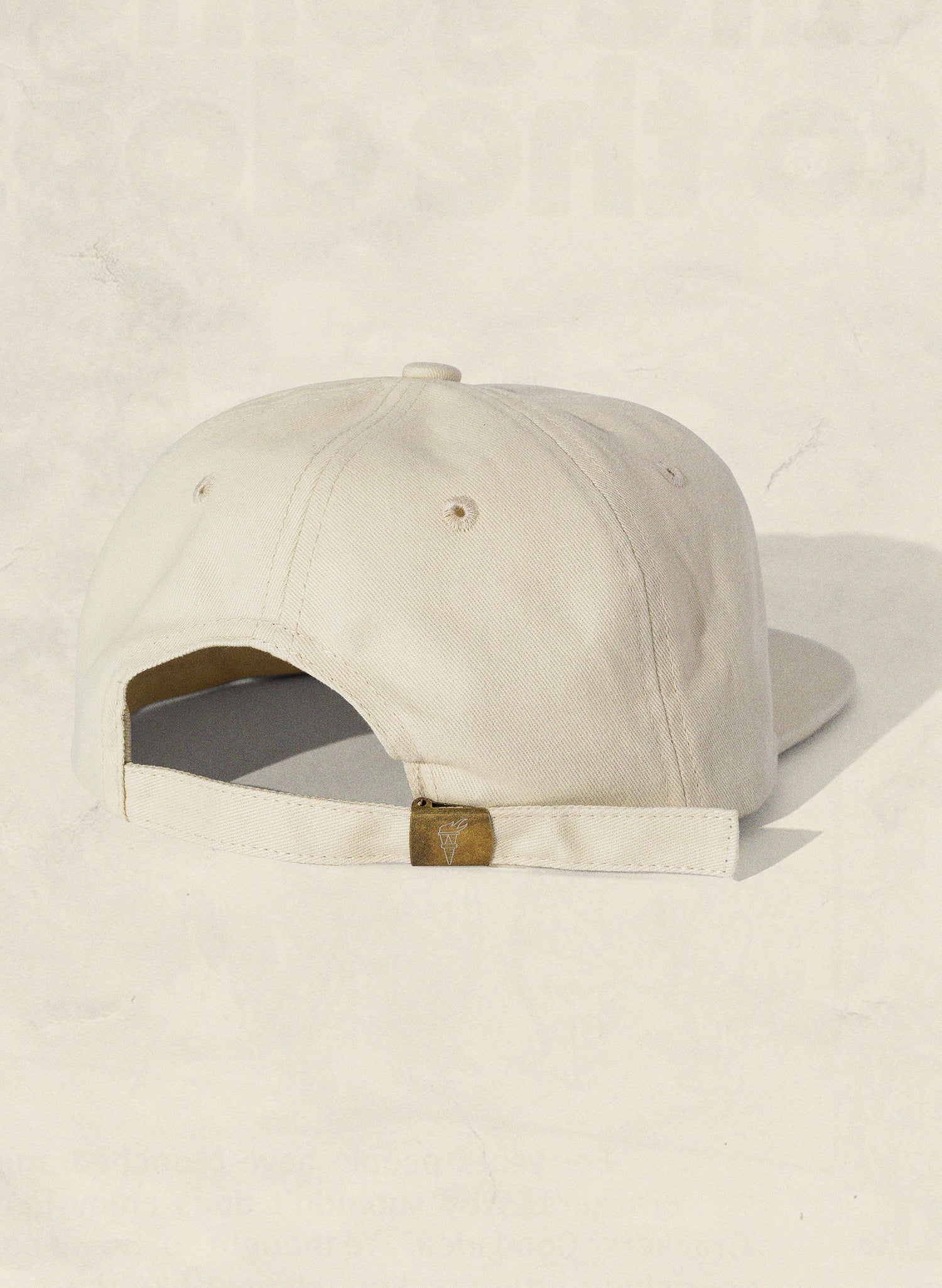 Weld Mfg Field Trip Hat - Unstructured 6 panel brushed cotton twill strapback hat, vintage inspired baseball hat, cream