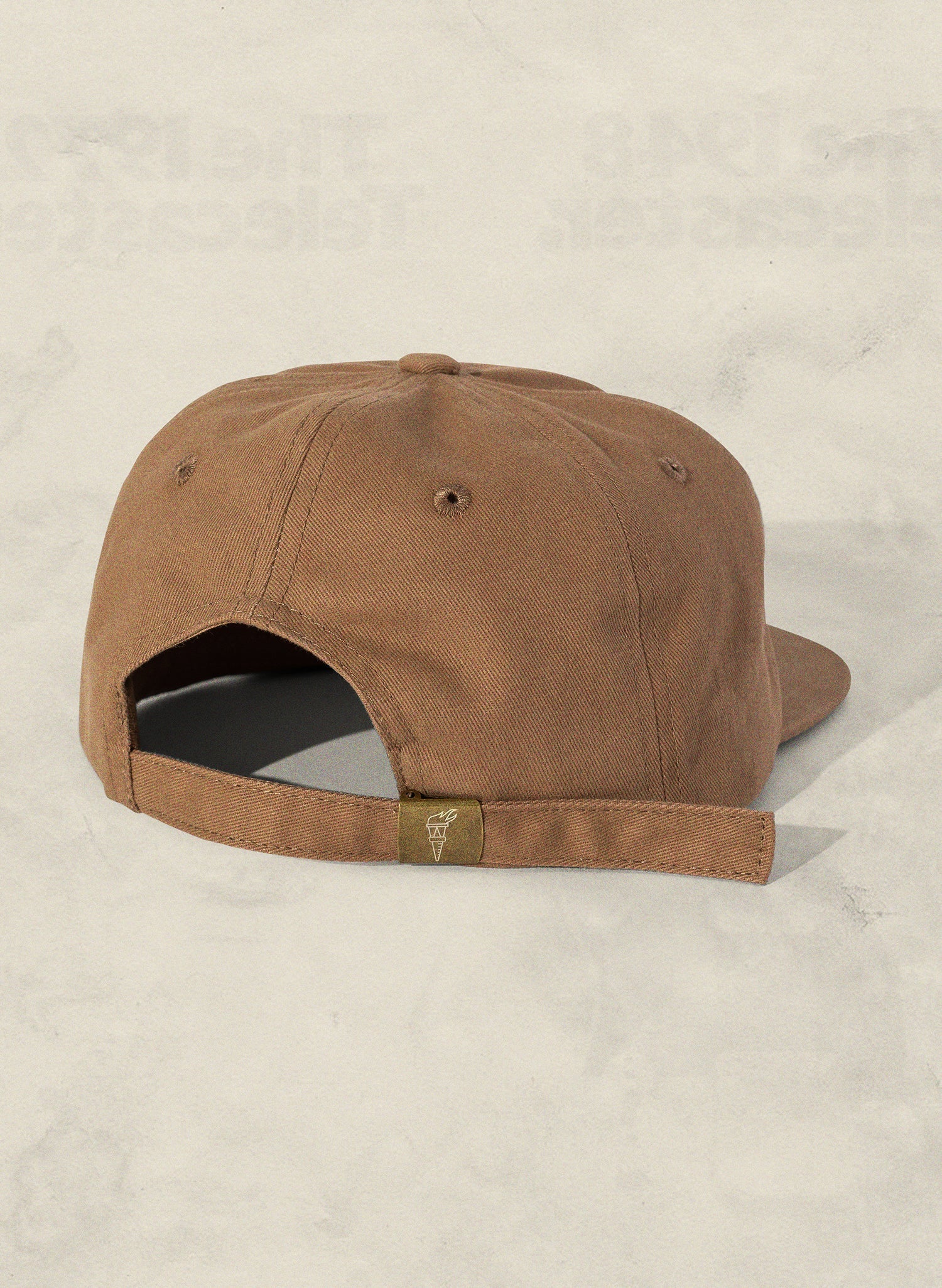 Weld Mfg Field Trip Hat - Unstructured 6 panel brushed cotton twill strapback hat, vintage inspired baseball hat, light brown