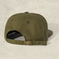 Weld Mfg Field Trip Hat - Unstructured 6 panel brushed cotton twill strapback hat, vintage inspired baseball hat, olive green
