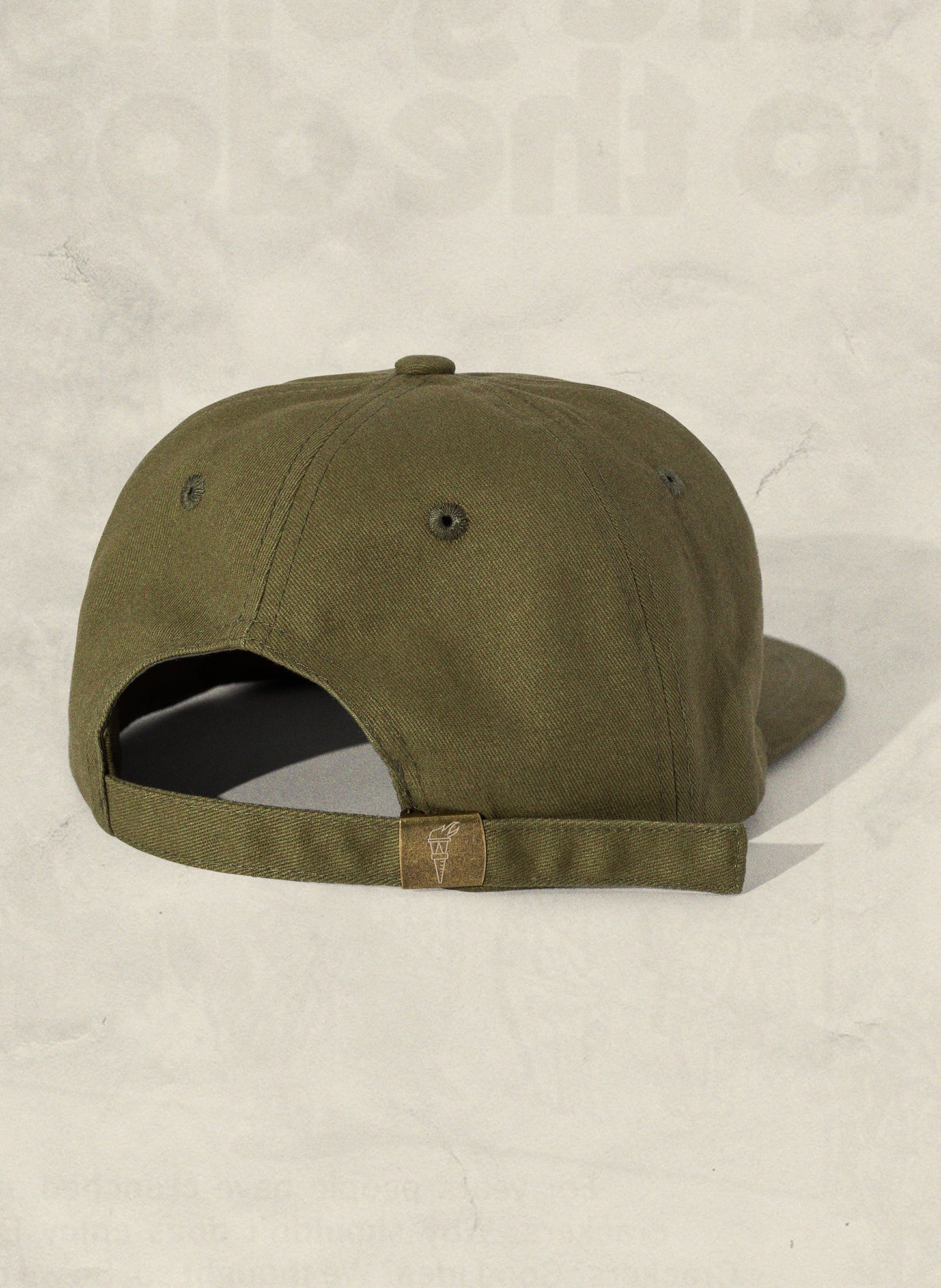 Weld Mfg Field Trip Hat - Unstructured 6 panel brushed cotton twill strapback hat, vintage inspired baseball hat, olive green