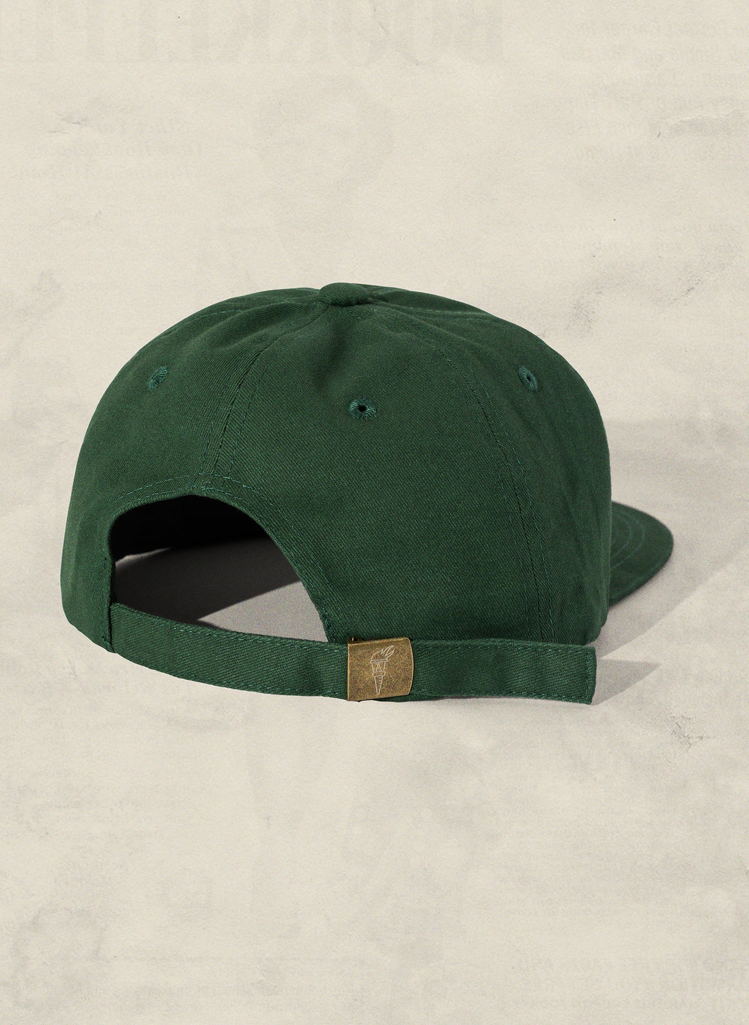 Weld Mfg Field Trip Hat - Unstructured 6 panel brushed cotton twill strapback hat, vintage inspired baseball hat, hunter green