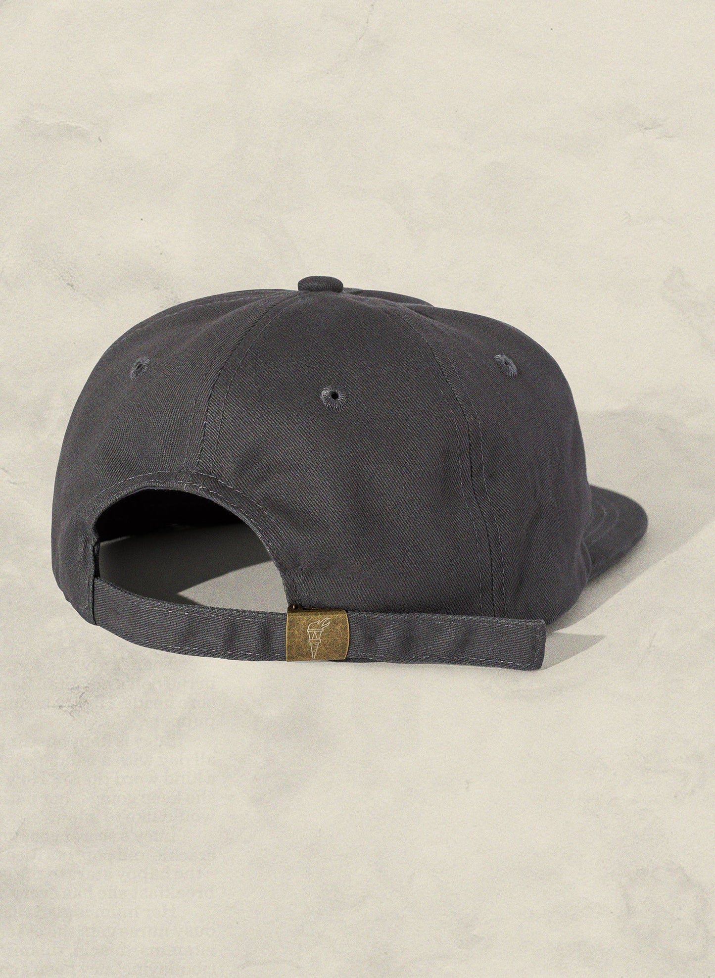 Weld Mfg Field Trip Hat - Unstructured 6 panel brushed cotton twill strapback hat, vintage inspired baseball hat, charcoal grey