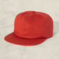 Weld Mfg Field Trip Hat - Unstructured 6 panel brushed cotton twill strapback hat, vintage inspired baseball hat, red
