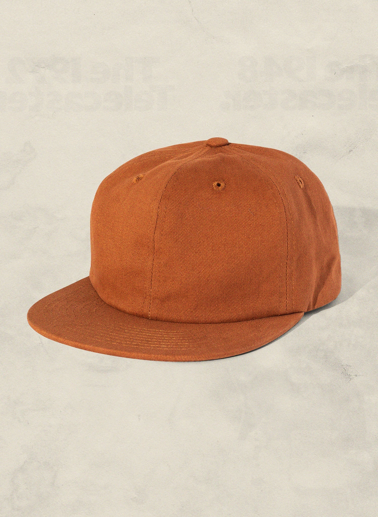 Weld Mfg Brushed Cotton Twill Kids Unstructured 6 Panel Vintage Inspired Baseball Strapback Hat - Laid Back Childrens Headwear - Rust