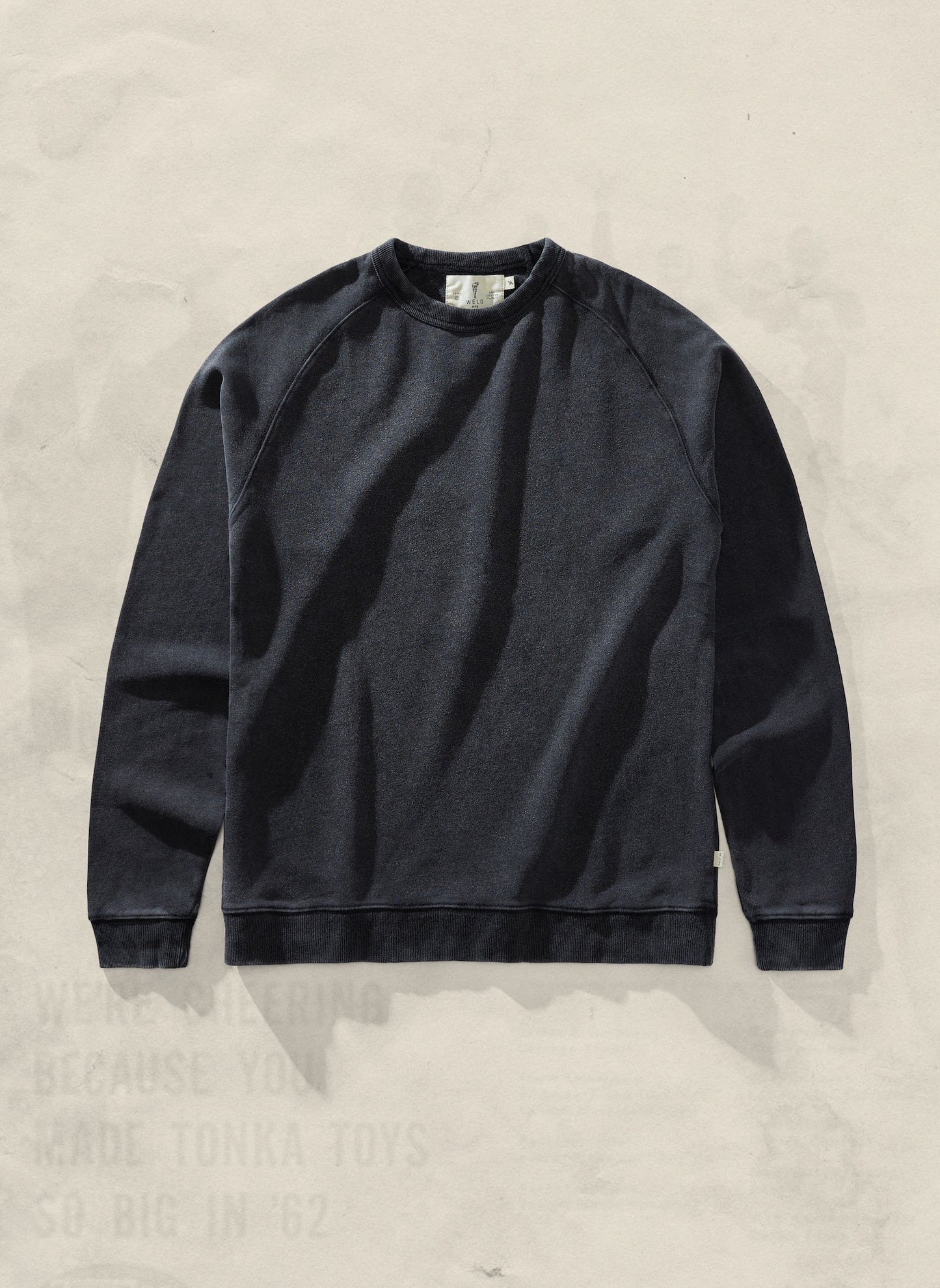 Soft Comfy Hemp Crewneck Sweatshirts with a Vintage Wash by Weld Mfg - Rust and Black Sweatshirts