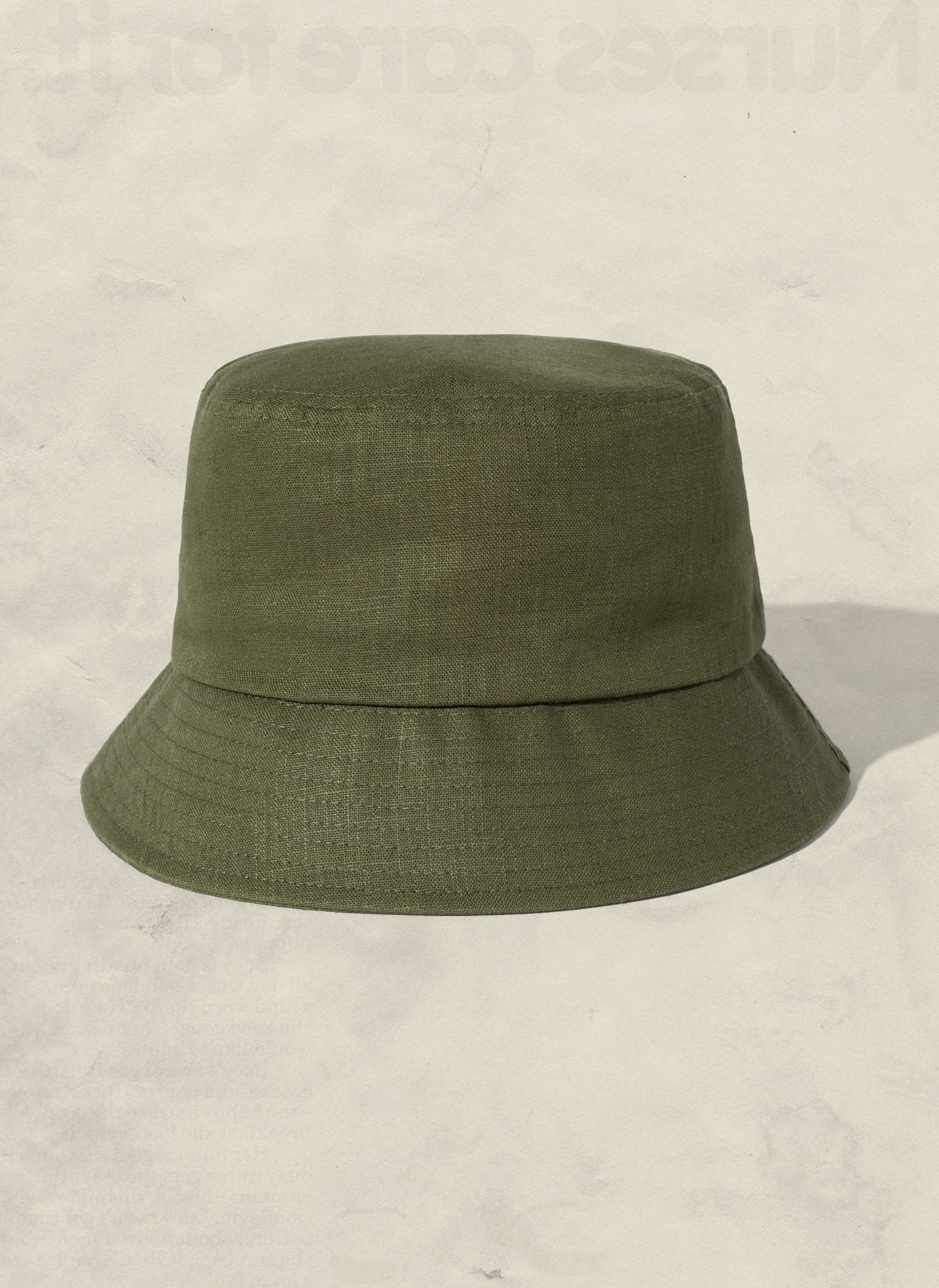 Weld Mfg Hemp Bucket Hat - Vintage Inspired Beach Sun Hat - Olive Green