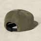 Weld Mfg Nylon Unstructured 5 Panel Vintage Inspired Baseball Strapback Hat - Laid Back Headwear - Olive Green