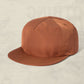 Weld Mfg Nylon Unstructured 5 Panel Vintage Inspired Baseball Strapback Hat - Laid Back Headwear - Rust