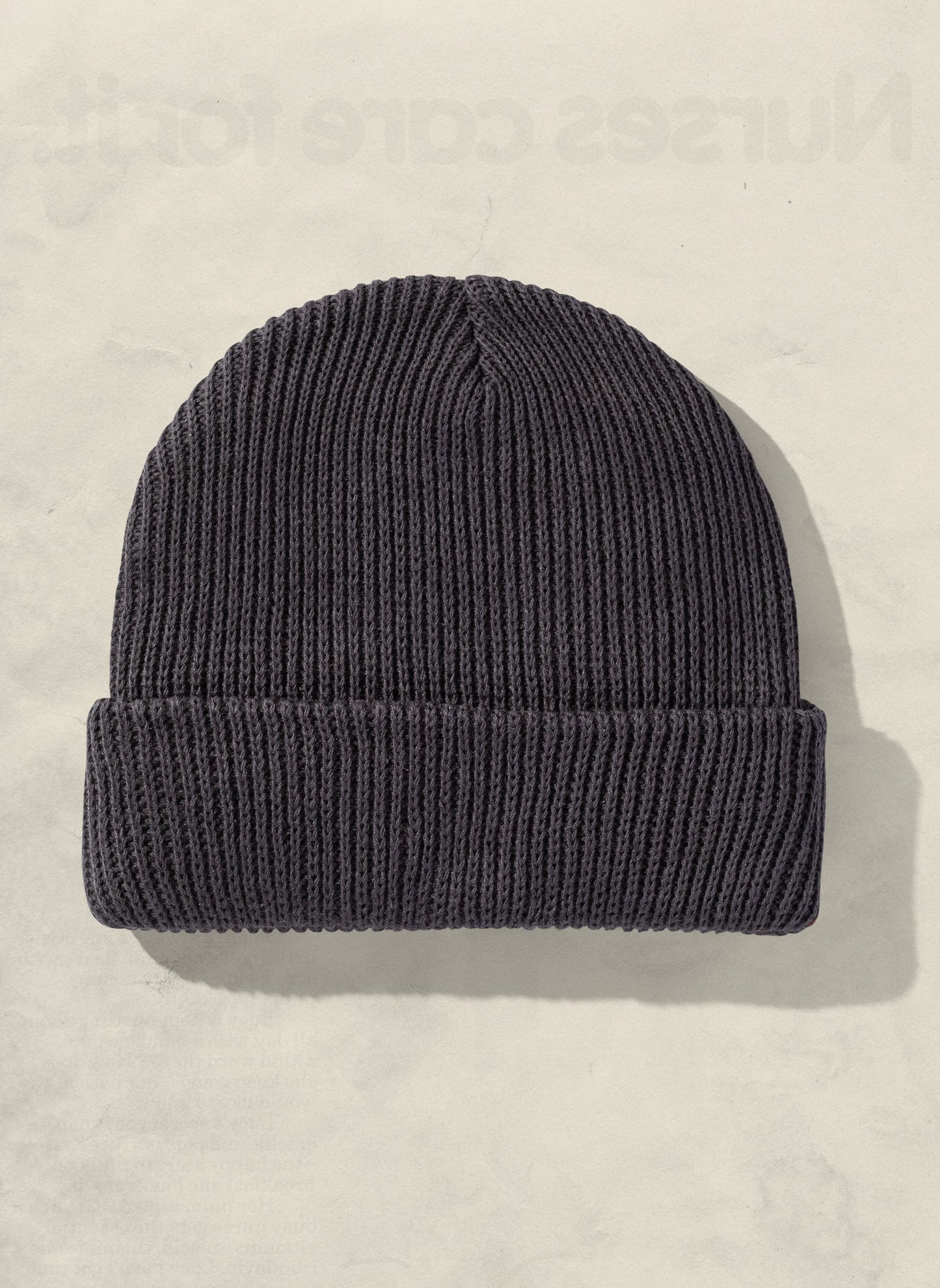 Weld Mfg Hemp Slacker Knit Ribbed Beanie Hat - Vintage Inspired Warm Comfortable Hat - Charcoal Grey