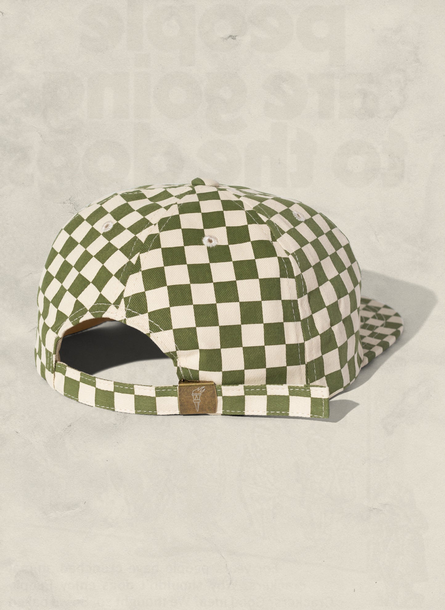 Weld Mfg Checkerboard Unstructured 5 Panel Hats - Vintage Inspired Hats - Laid Back Hats - Unique Earthy Color Hats