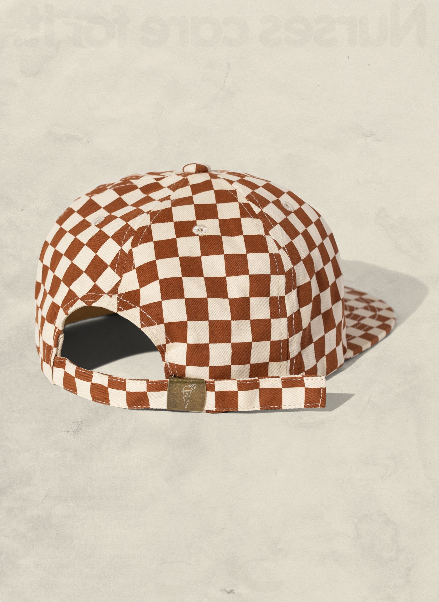 Weld Mfg Checkerboard Unstructured 5 Panel Hats - Vintage Inspired Hats - Laid Back Hats - Unique Earthy Color Hats