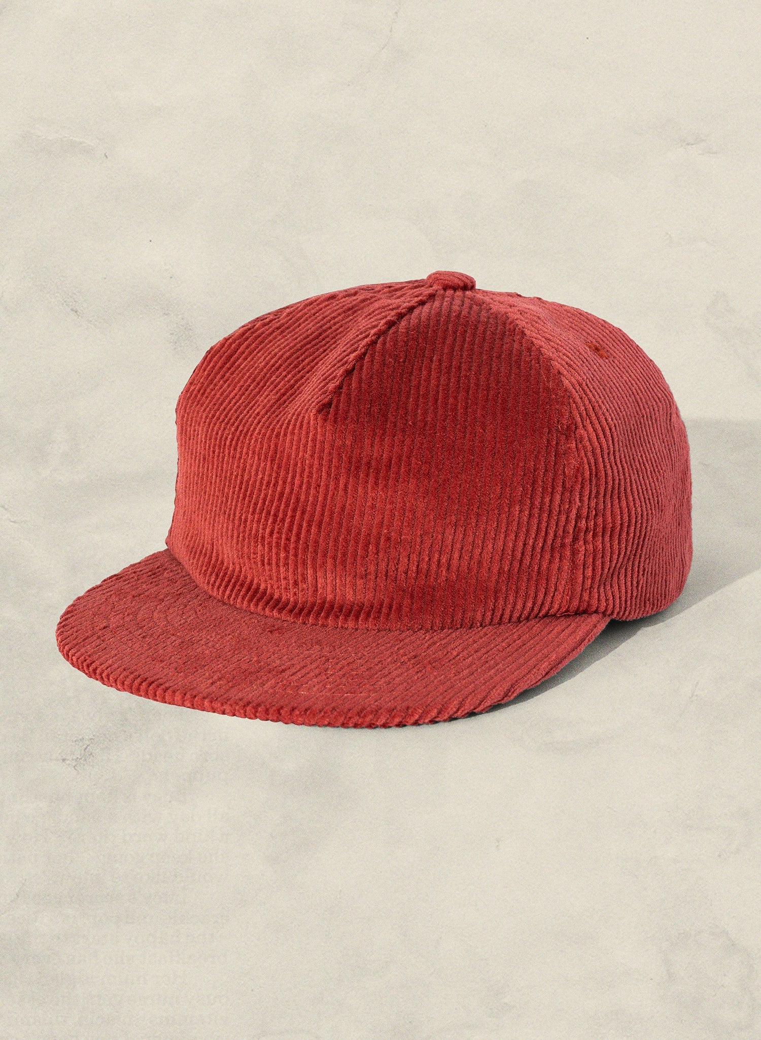 WELD MFG Corduroy 5-Panel Field Trip Hat with unstructured crown and adjustable strap, Pompeii